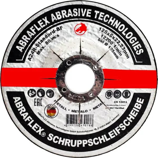 Диск зачистной по стали Abraflex 125x22.23x6 мм зачистной диск по стали wurth