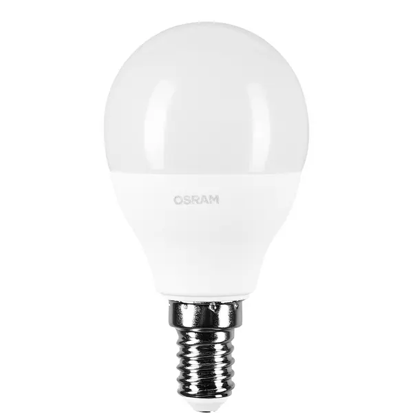 фото Лампа светодиодная osram шар e14 6.5 вт 550 лм свет тёплый белый