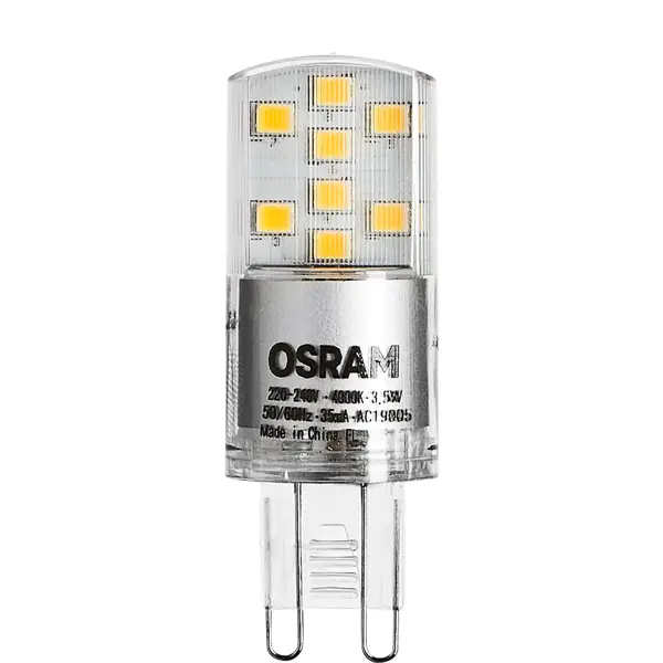 Лампа светодиодная Osram G9 3.5 Вт капсула прозрачная 400 лм, нейтральный белый свет эра б0028485 лампочка светодиодная std led p45 5w 827 e14 e14 е14 5вт шар теплый белый свет