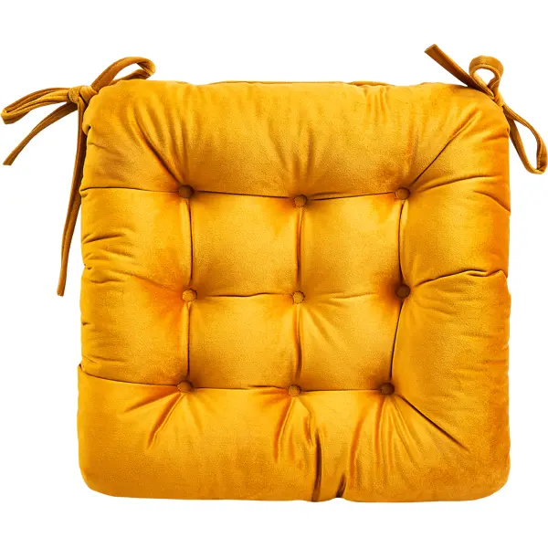Подушка на сиденье Linen Way «Solemio 1» 40x36 см цвет желтый подушка бархат ø37 см желтый