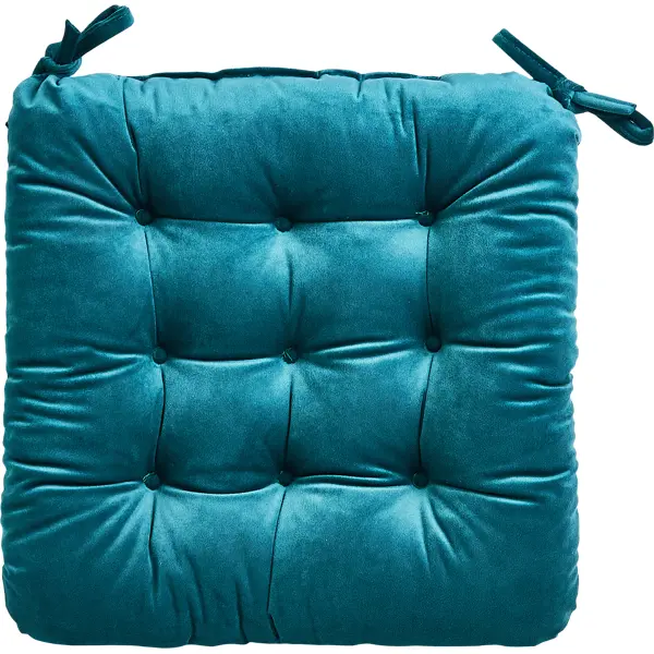 Подушка на сиденье Linen Way «Emerald 1» 40x36 см цвет темно-бирюзовый