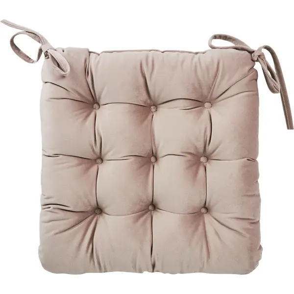 фото Подушка на сиденье linen way «fossil 4» 40x36 см цвет серо-розовый