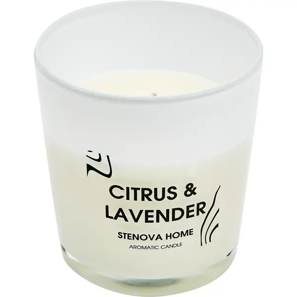 Свеча ароматизированная Citrus&Lavender фиолетовая 8.5 см ваза стекло настольная 27 см muza elegia lavender 380 812