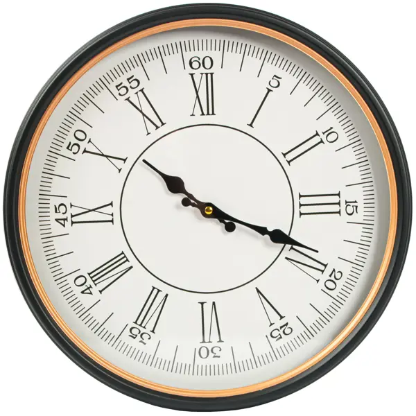 Часы настенные Classic круг МДФ цвет черно-золотой бесшумные ø40 см