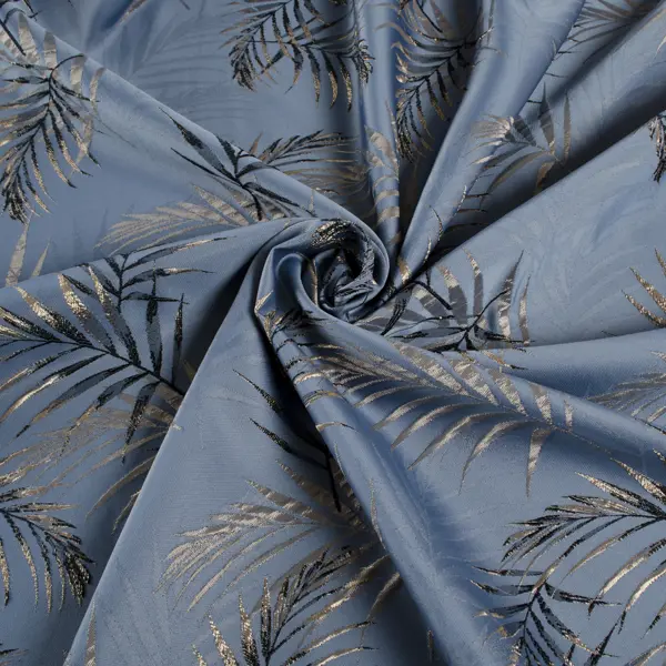 фото Штора на ленте пальма 200x280 см цвет серо-синий miamoza