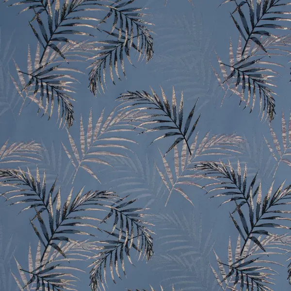 фото Штора на ленте пальма 200x280 см цвет серо-синий miamoza