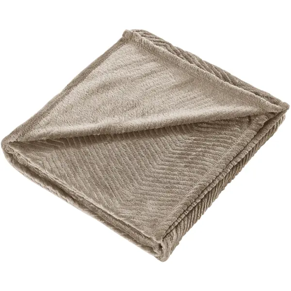 Плед Peru 140x200 см велсофт цвет серо-коричневый штемпельная подушка для текстиля коричневый палитра 4 а 1 9х6 7х10 см