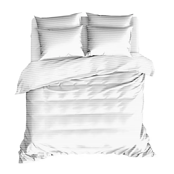 фото Комплект постельного белья capresa двухспальный страйп полис белый