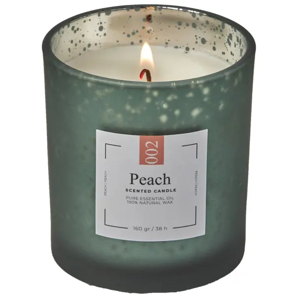 Свеча ароматизированная Персик зеленый 8.1 см свеча ароматизированная в стакане бобы и тонка зеленый 9 5 см