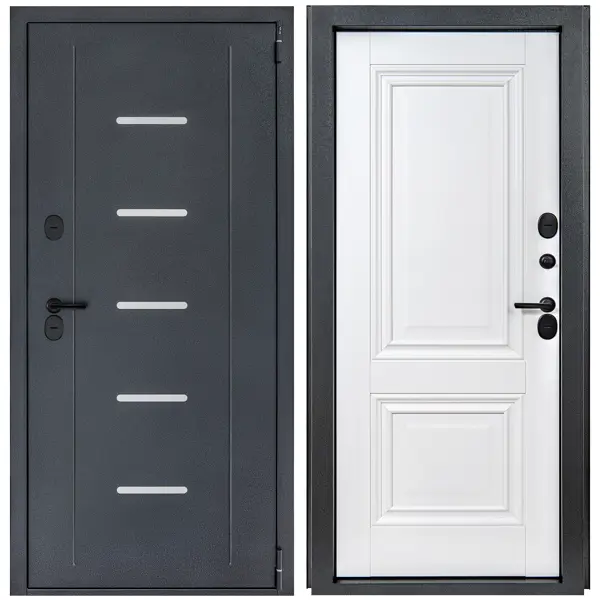 Дверь входная металлическая Порта Т-1 88x205 см правая белый