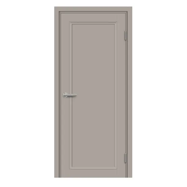 Дверь межкомнатная глухая с замком и петлями в комплекте Лион 60x200 см HardFlex цвет тауп серый