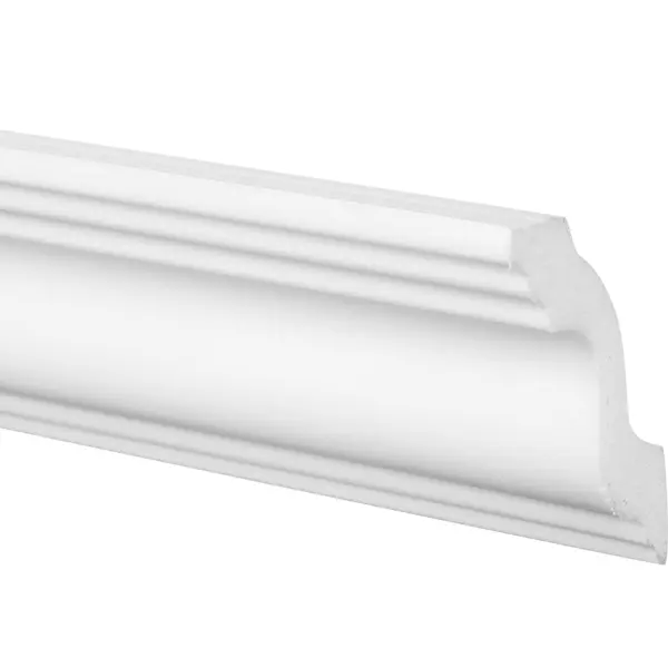 Плинтус потолочный экструдированный полистирол Inspire 06004E белый 40х45х2000 мм люстра вентилятор потолочный лопастной светодиодная inspire notos с пультом 13 20 м2 вентиляция белый бук