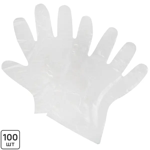Перчатки одноразовые Unibob полиэтилен 100 шт перчатки виниловые одноразовые b