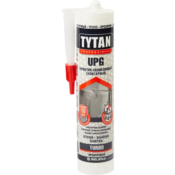 Герметик силиконовый санитарный Tytan UPG Turbo 280 мл уксусный прозрачный герметик силиконовый для кровли и водостоков tytan 16684 310 мл красный нейтральный