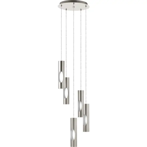 Светильник подвесной светодиодный Ceratella 96905 5 ламп 15 м² нейтральный белый свет, цвет серебристый