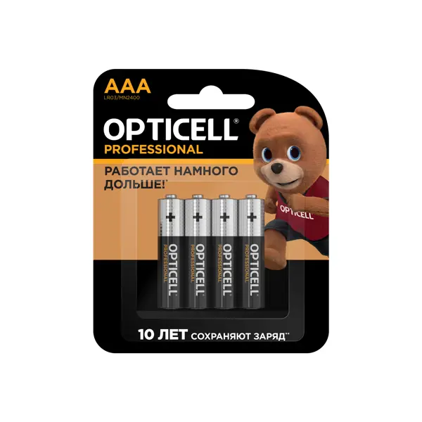 Батарейка алкалиновая Opticell Professional AAA 4 шт. батарейка алкалиновая opticell basic aa 4 шт