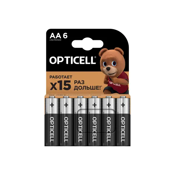 Батарейка алкалиновая Opticell Basic AA 6 шт. батарейка алкалиновая opticell basic с lr14 2 шт