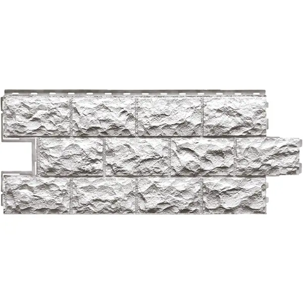 Панель фасадная полипропилен 472x1137 мм цвет светло-серый фасадная панель fineber камень крупный песочный