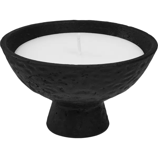 Свеча в гипсе Эльба черная 6 см свеча в стекле кофе черная 9 см