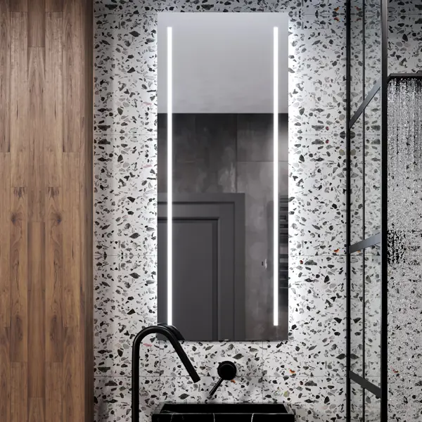 Зеркало для ванной Omega Glass Kascata SD86 с подсветкой 60x150 см зеркало для ванной omega glass дижон sd58 60x85 см асимметричное с подсветкой