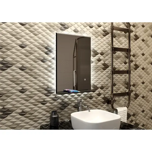Зеркало для ванной Murano Black с подсветкой 50x70 см зеркало am pm gem 100 с подсветкой часы и косметическое зеркало m91amox1003wg