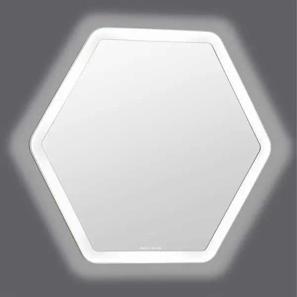 Зеркало для ванной Omega Glass Гавр SD69 с подсветкой 60x67.5 см прямоугольное пленка защитная uv glass для задней панели для realme narzo 50i prime