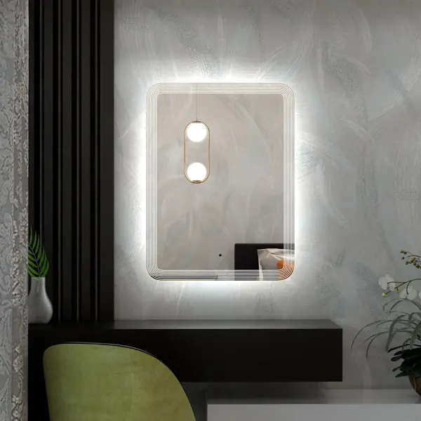 Зеркало для ванной Exotic с подсветкой 60x80 см зеркало для ванной drive с подсветкой 60x80 см