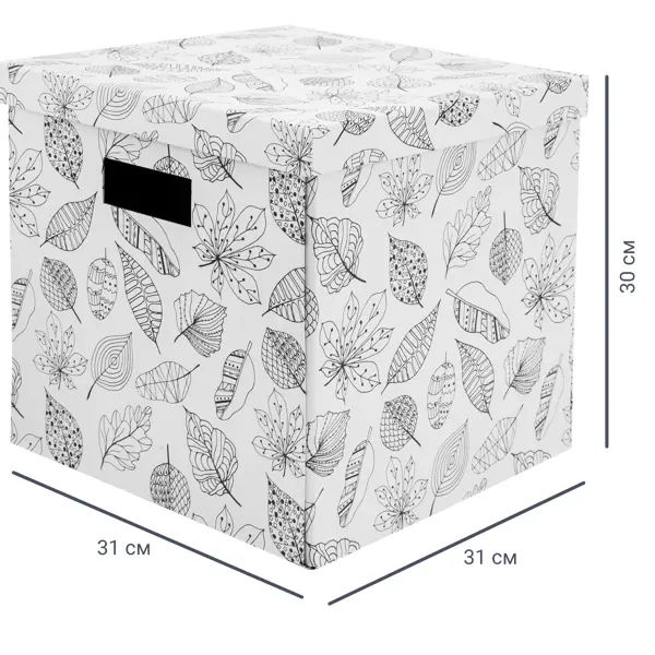 Коробка складная 31x31x30 см картон цвет белый