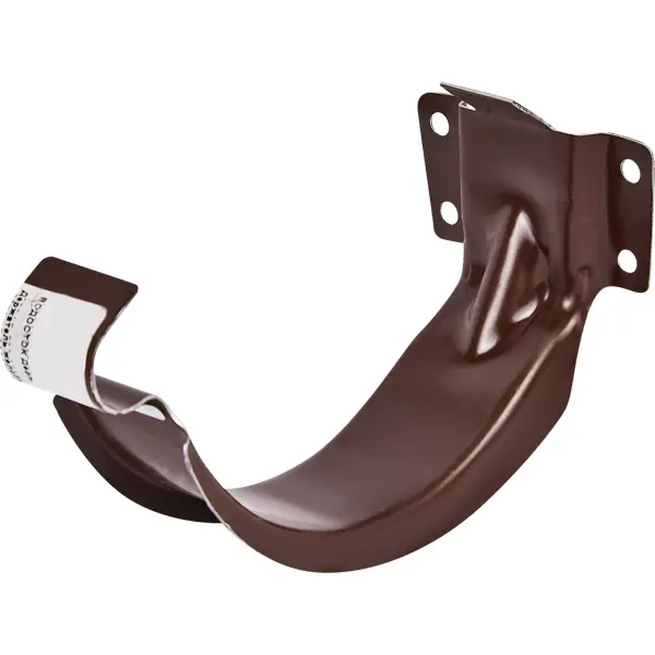 Держатель желоба карнизный сталь Интерпрофиль 80 мм 150 мм цвет коричневый угол желоба на 90° внутренний коричневый