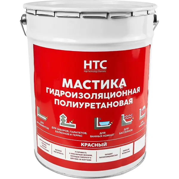 Мастика полиуретановая HTC 25000 г мастика гидроизоляционная полиуретановая htc 1 кг серый