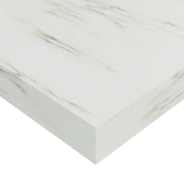 фото Полка мебельная spaceo white marble 23x23.5x3.8 см мдф цвет белый мрамор
