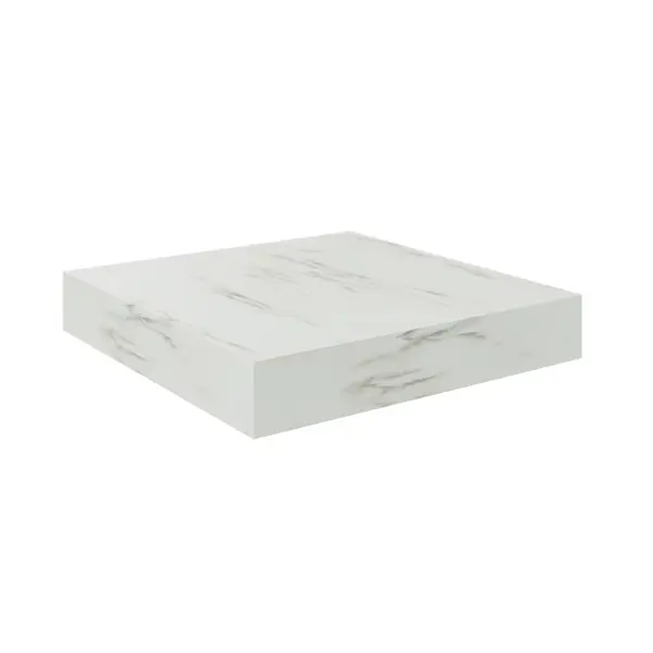 Полка мебельная Spaceo White Marble 23x23.5x3.8 см МДФ цвет белый мрамор полка на телевизор для роутера приставки ресивера uniteki dm2611 white