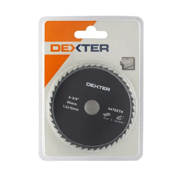 Диск пильный по дереву и алюминию 85x15 мм 44 зуба Dexter диск отрезной по алюминию dexter 230x22 2x1 9 мм