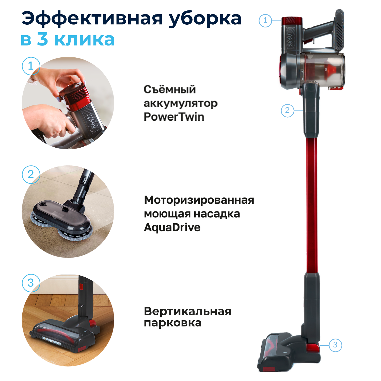 Пылесос вертикальный REMEZair RMVС-505 MultiClick Pro Aqua Plus ✳️ купить  по цене 27990 ₽/шт. в Москве с доставкой в интернет-магазине Леруа Мерлен