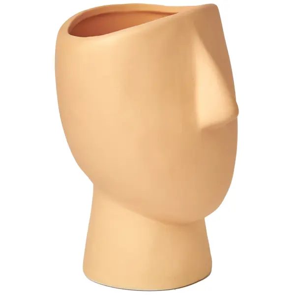 Ваза керамика цвет бежевый 16.5 см ваза цилиндр bronco 2 35 л керамика бежевый