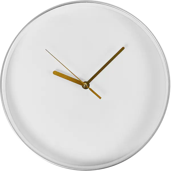 Часы настенные круглые пластик цвет белый 4.4x29.5 см часы настенные troykatime классика круглые пластик золотистый бесшумные ø31 см