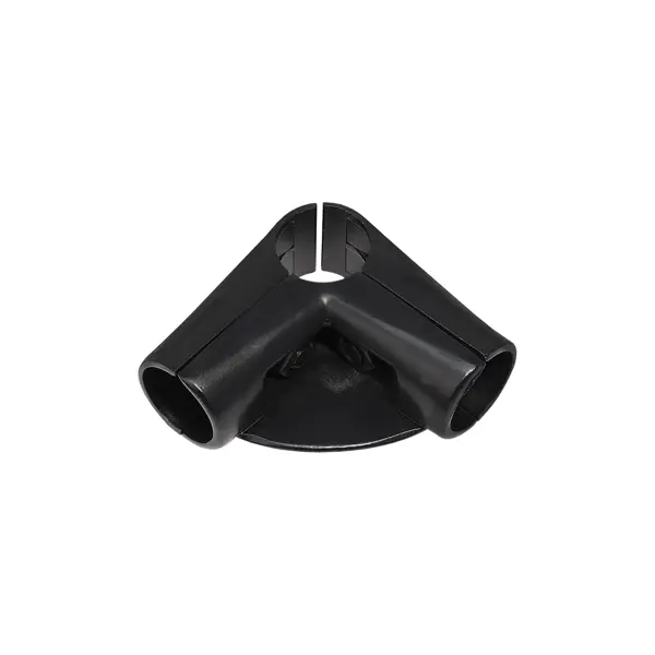 Соединитель 3-х труб угловой с площадкой для полки Palladium цвет черный удлиненный держатель мебельной штанги palladium
