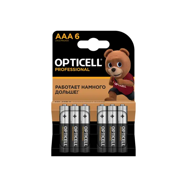 батарейка алкалиновая opticell basic aaa 6 шт Батарейка алкалиновая Opticell Professional AAA 6 шт.