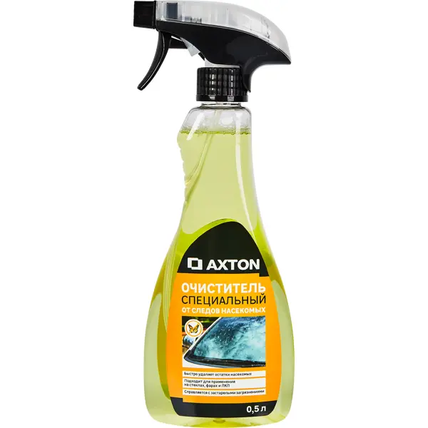 Очиститель от следов насекомых Axton 0.5 л варежка для мойки автомобиля axton 26x21 см