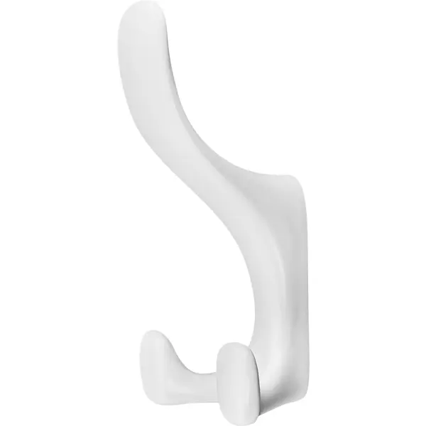 Мебельный крючок N00-N00-MW 10 см ЦАМ цвет белый крючок мебельный двухрожковый белый