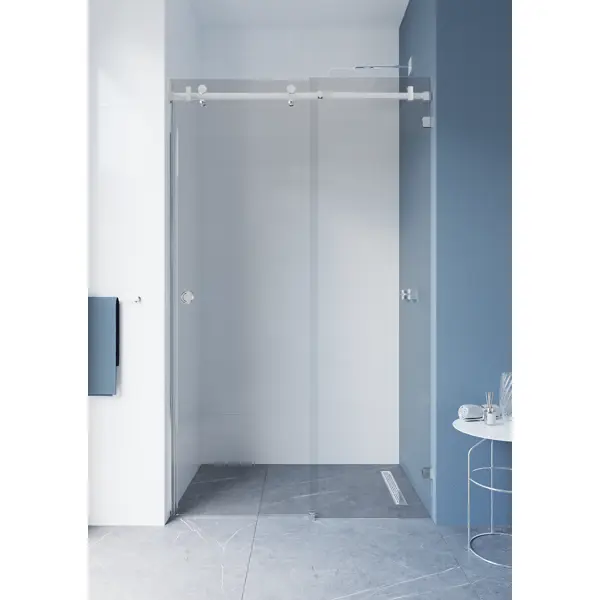 Дверь душевая раздвижная Март Премиум 150 стеллаж для ванной март ferro угловой 35x35x105 см