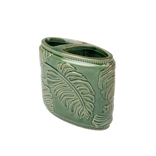 Стакан для зубных щёток Zenfort Ливия керамика цвет зеленый стакан для зубных щеток аквалиния агава керамика зеленый