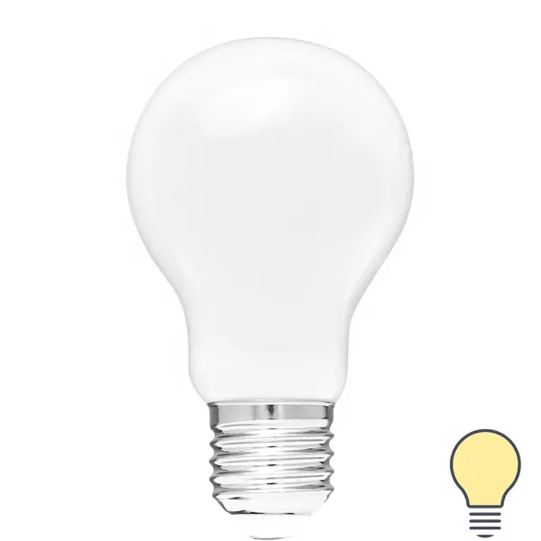Лампа светодиодная Volpe LEDF E27 220-240 В 9 Вт груша матовая 1000 лм теплый белый свет лампа светодиодная volpe филаментная свеча 6 вт е14 600 лм матовая теплый белый свет