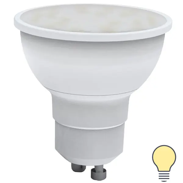 Лампа светодиодная Volpe JCDR GU10 220-240 В 7 Вт Эдисон матовая 700 лм теплый белый свет лампочка светодиодная gu10 9 вт 5000 к нейтральный белый свет