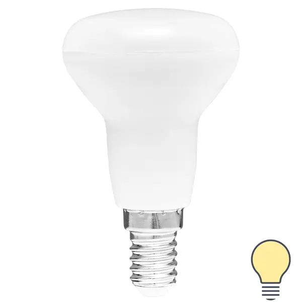 Лампа светодиодная Volpe E14 220-240 В 7 Вт гриб матовая 750 лм, теплый белый свет