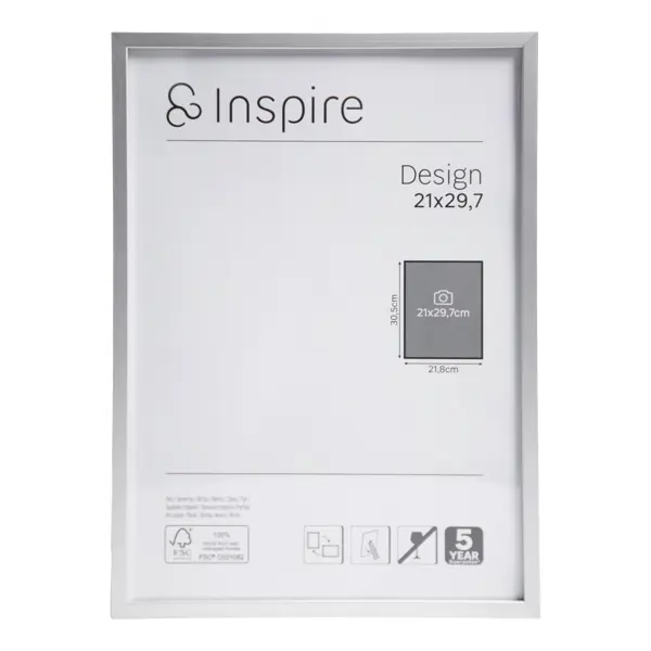 Рамка Inspire Design 21x29.7 см цвет серебро рамка inspire lila 30x40 см серебро
