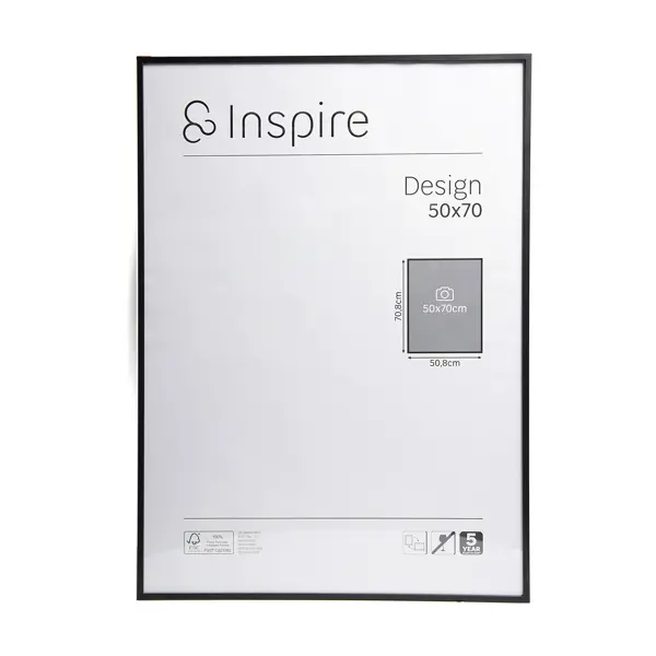 Рамка Inspire Design 50x70 см цвет черный рамка inspire ebro 50x70 см темный дуб