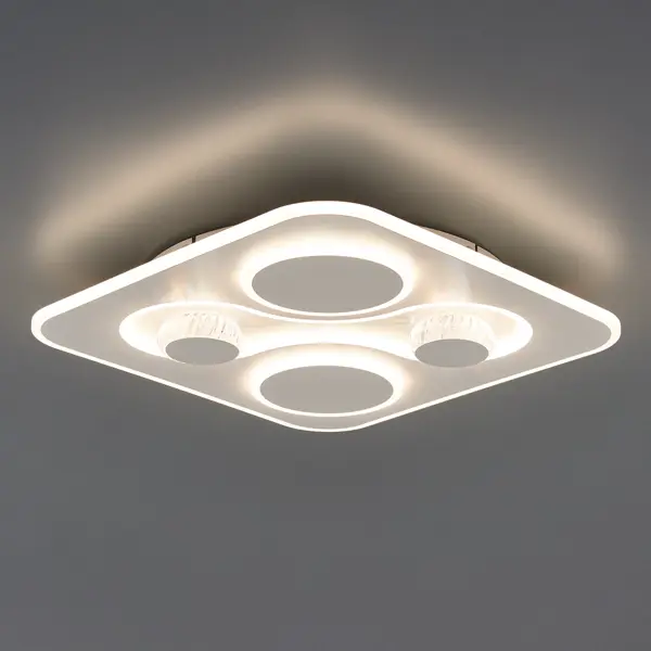 Светильник потолочный светодиодный Freya FR6049CL-L95W, 30 м², нейтральный белый свет, цвет белый касса калькулятор минни маус свет
