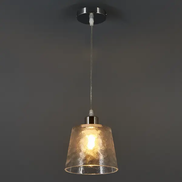 Светильник подвесной Devas 1 лампа цвет хром led bw 200 10m 240v s m мульти на прозрачн пров