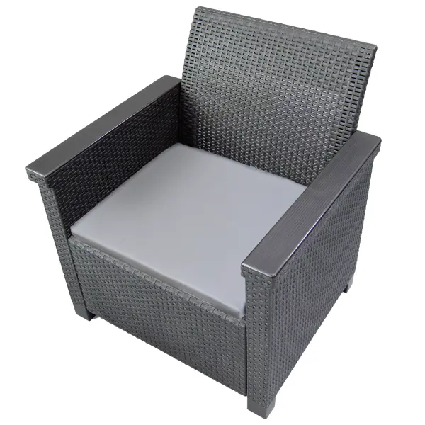 Кресло садовое Naterial Basegi полипропилен цвет темно-серый кресло с виниловыми подушками серое с темно серым more 10253848